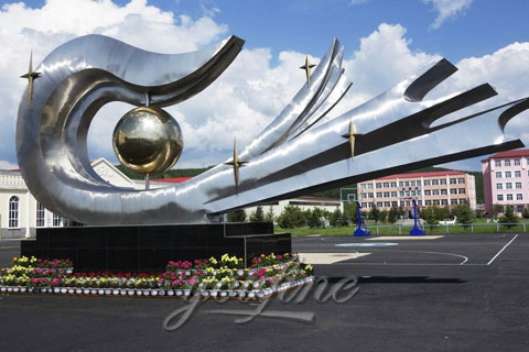 2017 Large New Design Abstract Stainless Steel Sculpture for Sale