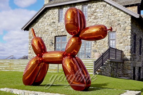 Large Customized Abstract Mirror Polished Stainless Steel Balloon Dog Sculptures for Sale