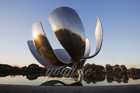 Outdoor Large Mirror Stainless steel Flowers-Argentinean landmarks for sale