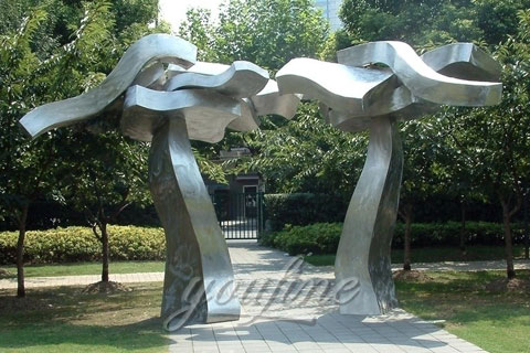 Outdoor Abstract Stainless Steel Two Trees Sculptures For Garden /Yard/Park for Sale