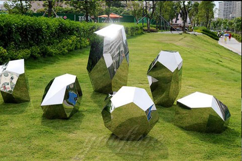 Outdoor Abstract Statue Stainless Steel Large Metal Sculptures for sale