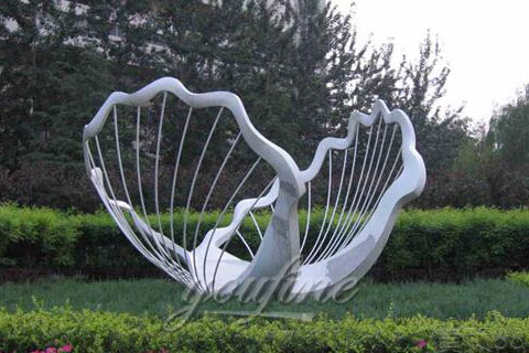 Outdoor Large Modern Decorated Stainless Steel Sculpture for Sale