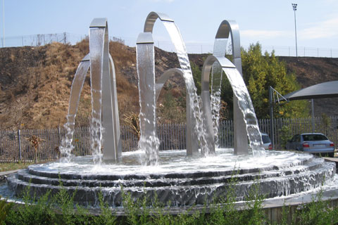 Outdoor Stainless Steel Large Metal Sculptures for Fountain Decor