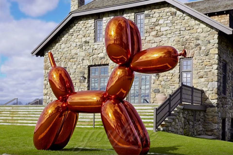 Wholesales large size stainless steel balloon dog sculpture for garden decoration