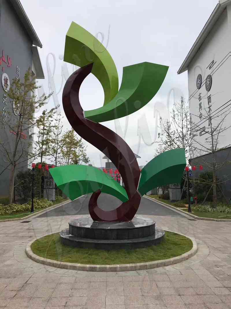 Large Abstract Stainless Steel Sculpture for Sale