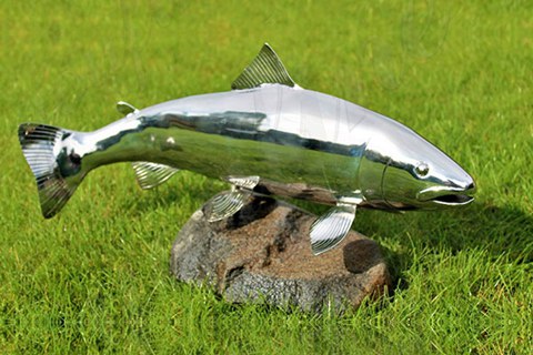 Large Metal Fish Sculpture Stainless Steel Yard Art for Sale