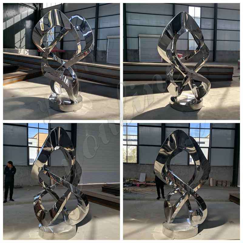 Contemporary Abstract Stainless Steel Sculpture Design