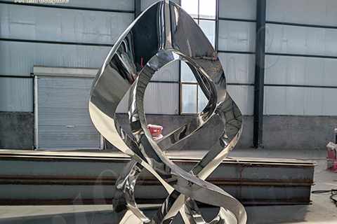Outdoor Contemporary Abstract Stainless Steel Sculpture Design for Sale CSS-165