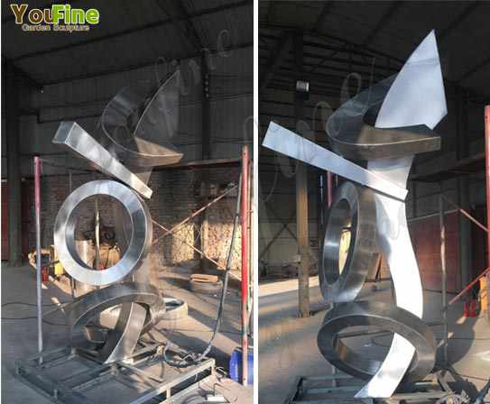Hot Sell Outdoor Modern Abstract Stainless Steel Sculptures Design for Sale CSS-28