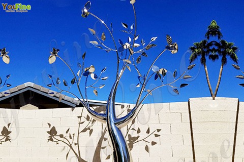 Hot Sell Large Stainless Steel Deoration Metal Tree Sculpture for Sale CSS-140