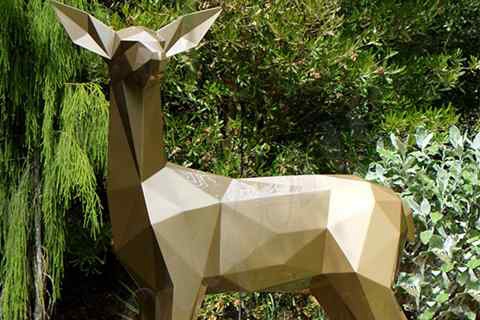 Garden Decor Abstract Stainless Steel Deer Sculpture for Sale CSS-101