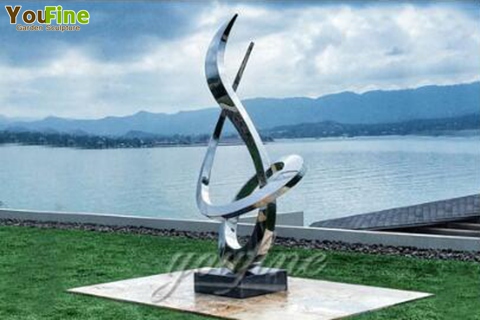 Classical Abstract Outdoor Mirror Polished Metal Sculptures Designs for Sale