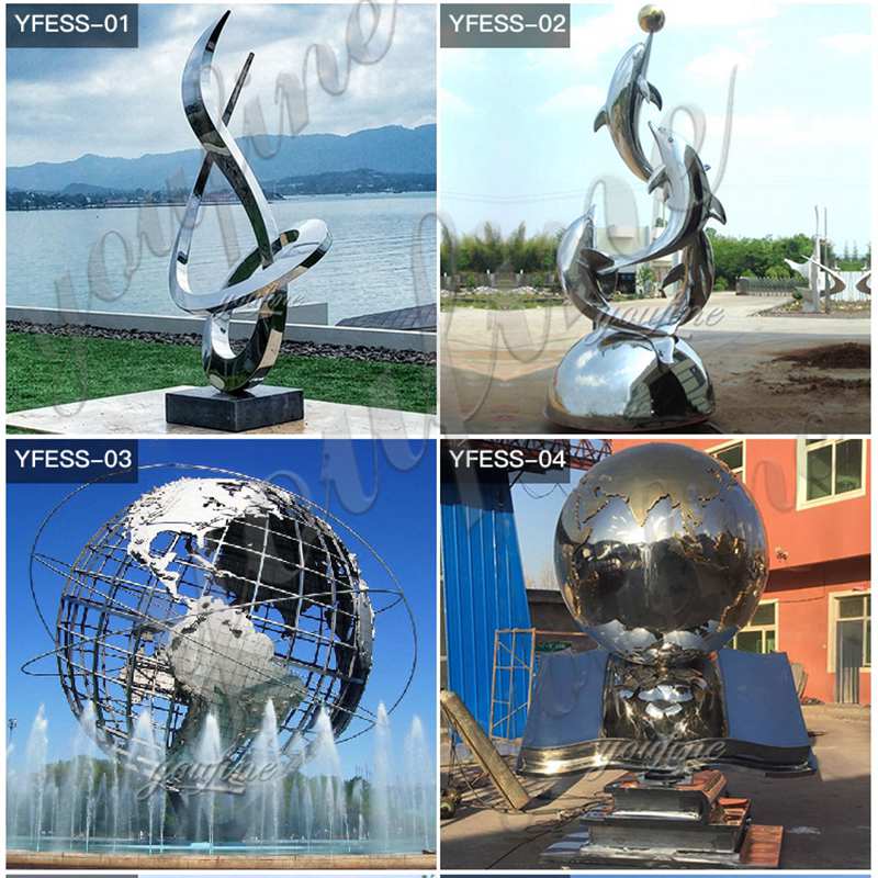 Large Outdoor Stainless Steel Tree Landmark - (3)