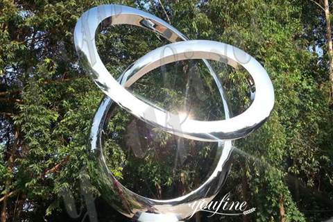 'Infinity Curve No.2 (stainless Steel Contemporary Loop garden statue)' by Wenqin Chen