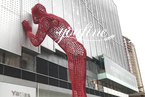 Abstract Shopping Mall Stainless Steel Figure Sculpture for Sale CSS-211