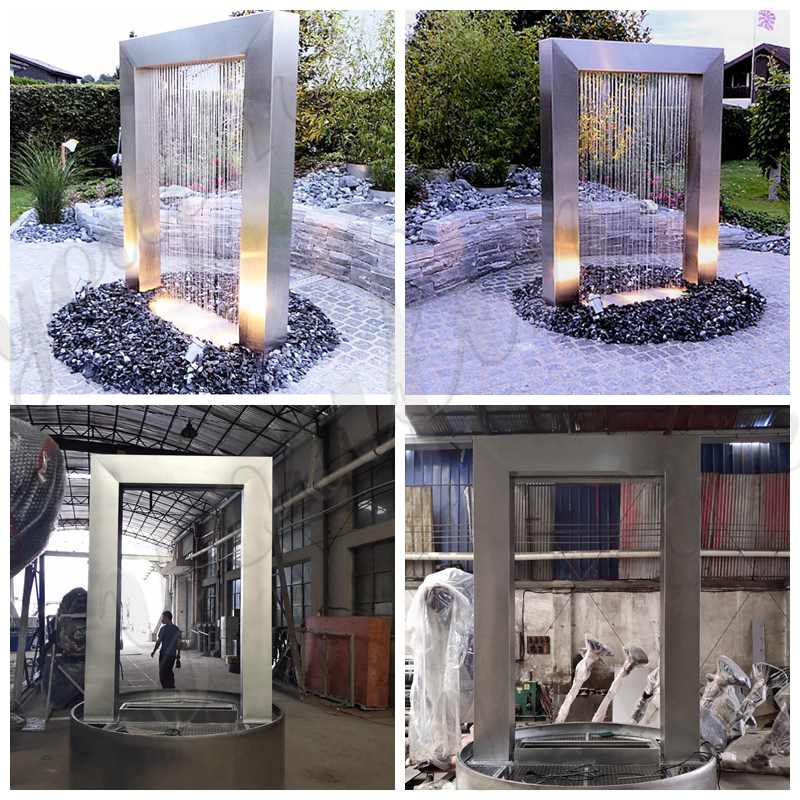 Decoration Stainless Steel Metal Water Fountain Sculpture for Sale CSS-251