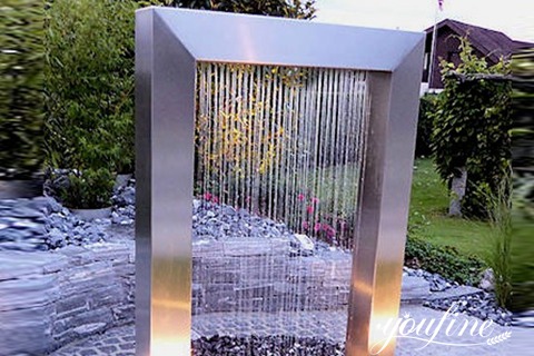 Hotel Decoration Stainless Steel Metal Water Fountain Sculpture for Sale CSS-251