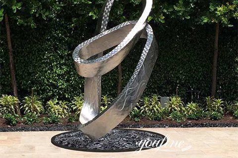 Garden Square Decoration Stainless Steel Loop sculpture for Sale CSS-302