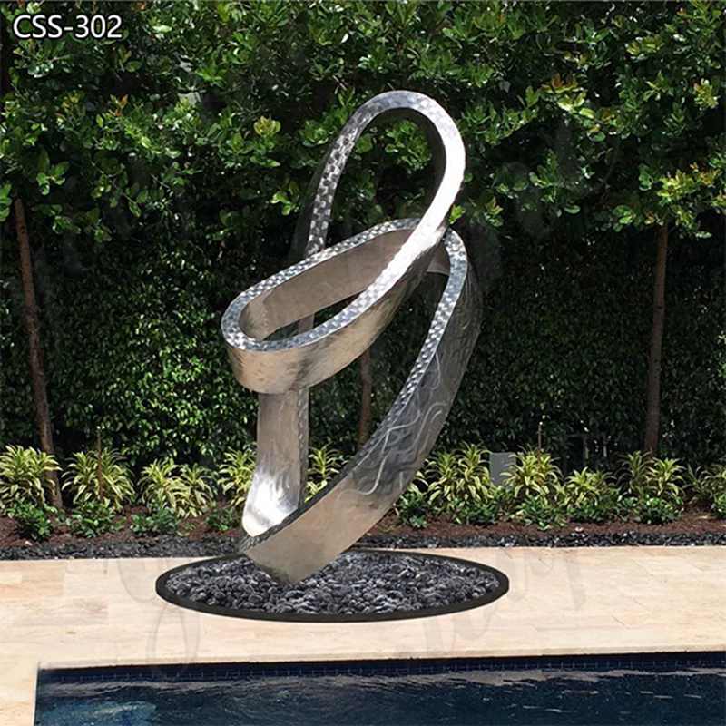 Garden Square Decoration Stainless Steel Loop sculpture