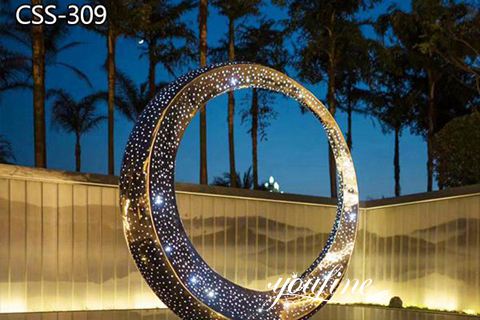 Hotel Square Large Metal ring sculpture for Sale CSS-218