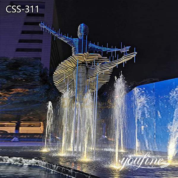 Giant Metal ballerina fountain Square Decoration for Sale CSS-311 (2)