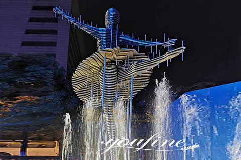 Giant Metal ballerina fountain Square Decoration for Sale CSS-311