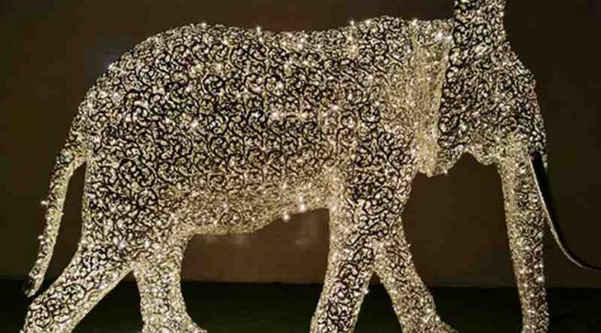 Metal elephant,