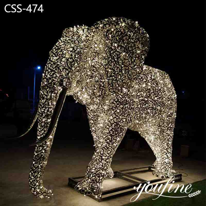 Metal elephant statue