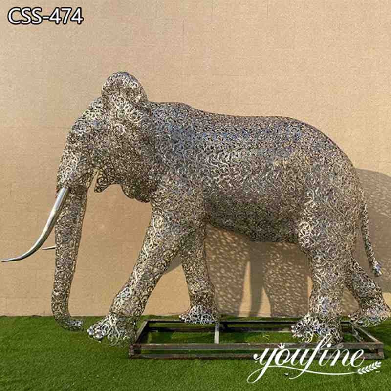 Stainless steel elephant