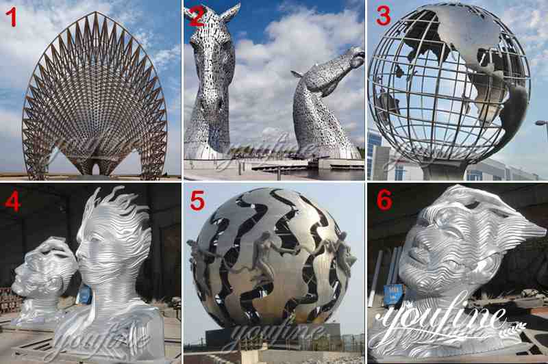 Stainless steel statue