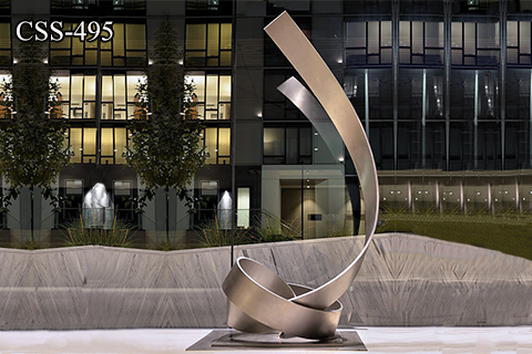Modern Metal Abstract Sculpture Stainless Steel Decor for Sale   CSS-495