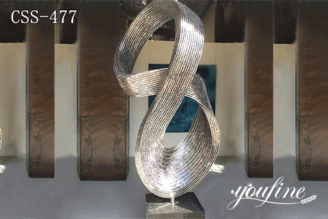 Modern Large Stainless Steel Mobius Sculpture Art Decor for Sale CSS-477