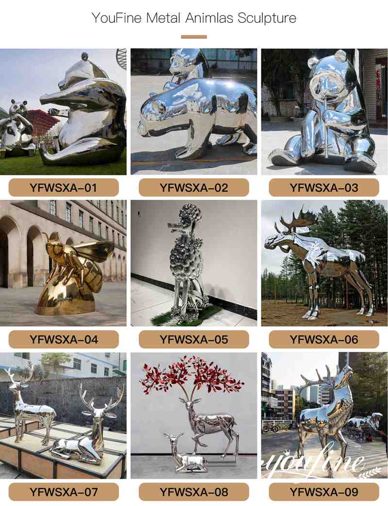 stainless steel animal statue