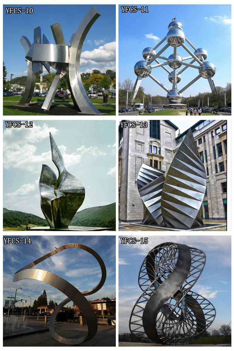 Stainless steel statue,