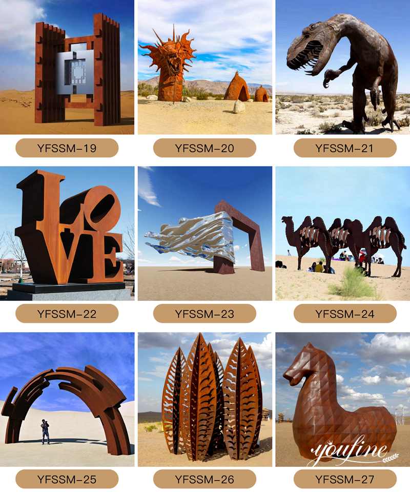 Large corten sculpture