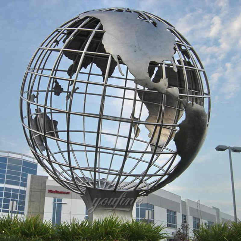 Metal Globe Sculpture,