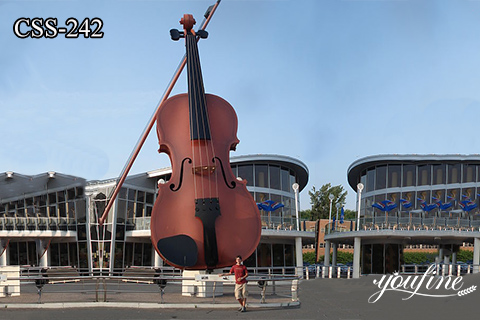 Modern Large Metal Cello Sculpture Art Decor Wholesale  CSS-242