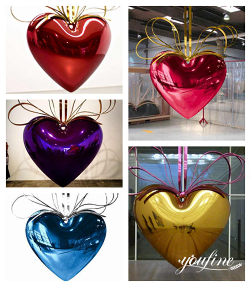 hanging heart jeff koons