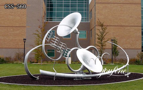 Outdoor Large Stainless Steel Musical Instrument Sculpture For Sale CSS-560