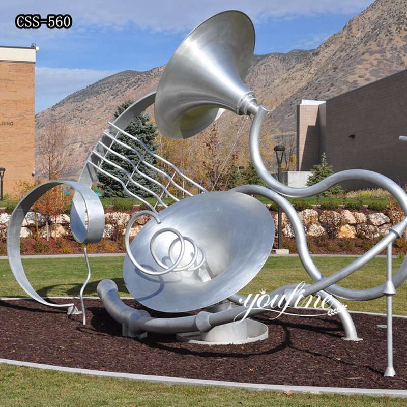 Large Stainless Steel Musical Instrument Sculpture For Outdoor