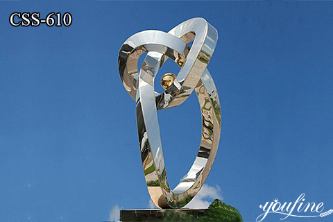 Large Abstract Stainless Steel Mirror Sculpture Art Decoration supplier