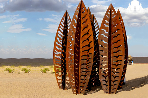 Customized Large Metal Leaves Sculpture Corten Steel Outdoor Decoration Wholesale CSS-566