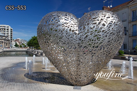 Large Metal Hollow Heart Sculpture For Outdoor CSS-553
