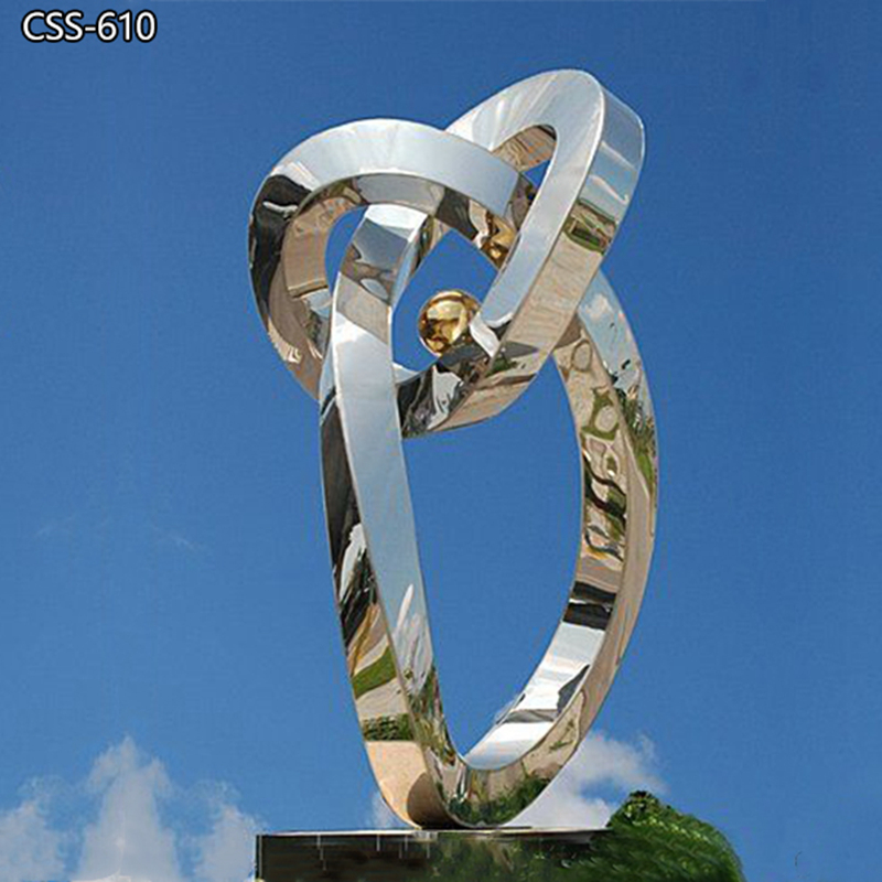 Large Abstract Stainless Steel Mirror Sculpture Art Decoration supplier