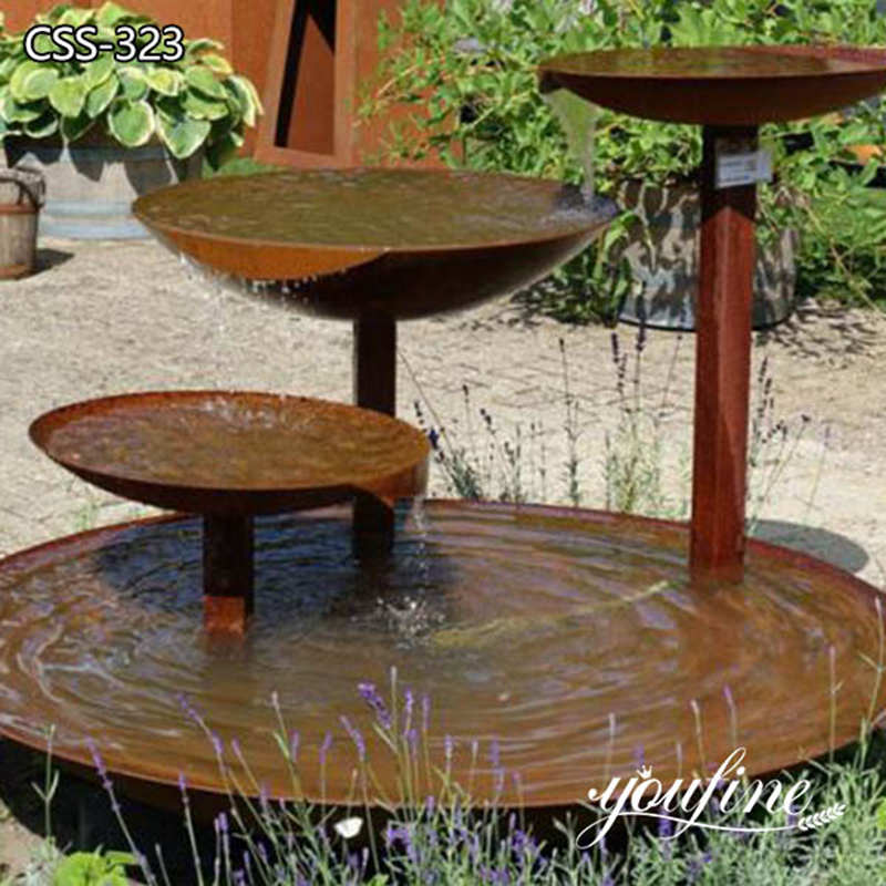 Corten Steel Fountain for Garden factory supplier
