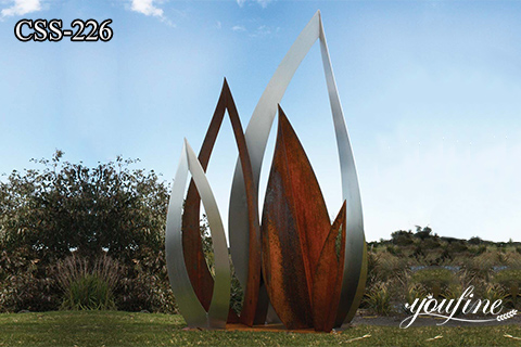 Large Outdoor Famous Abstract Sculpture Metal and Corten Design for Sale CSS-226
