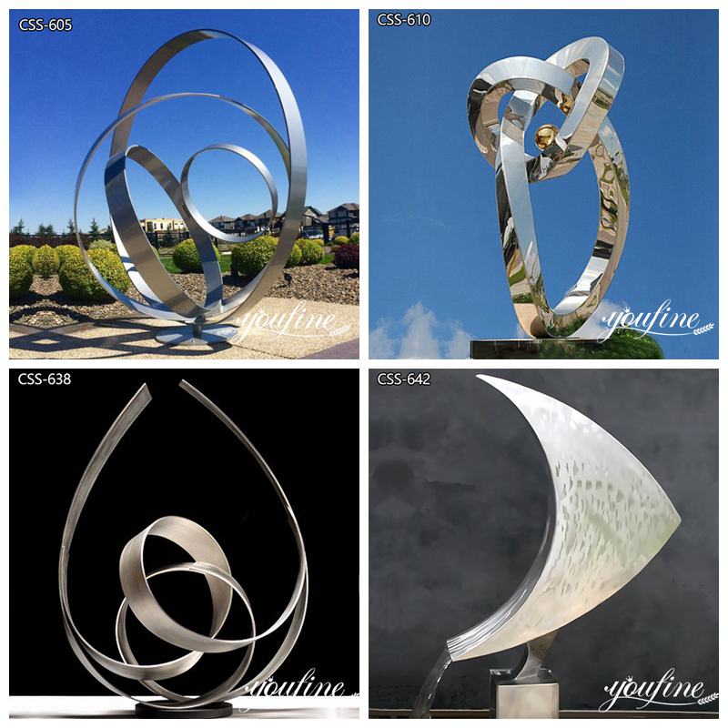 Large Outdoor Stainless Steel Abstract Sculpture Art Decor Factory Supplier