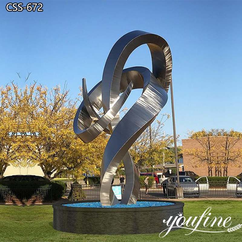 Large Modern Abstract Metal Sculpture Outdoor Decor for Sale