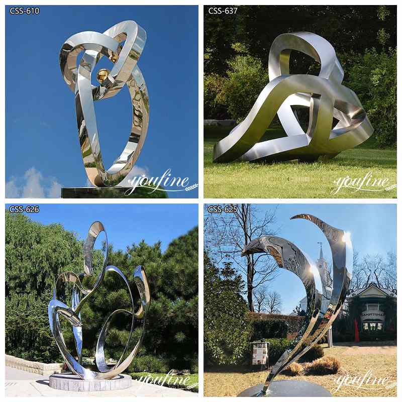 Large Modern Abstract Metal Sculpture Outdoor Decor for Sale