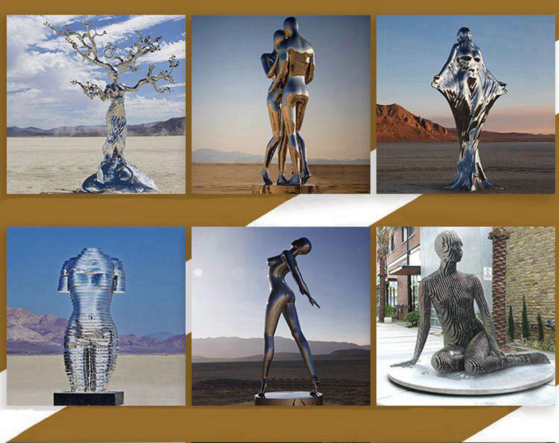 Large Abstract Stainless Steel Human Figure Sculpture for sale